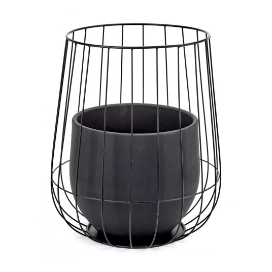 Serax blomsterpotte i kurv Ø37 cm h46 cm Black