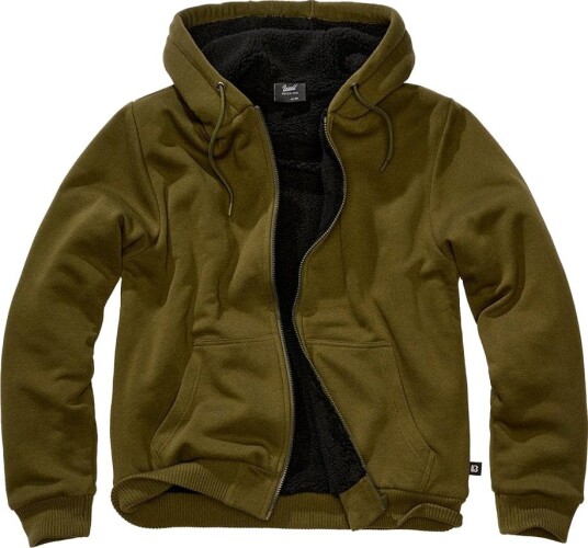 Brandit Sweatjacket Teddylining Oliven