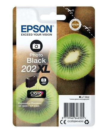 Epson 202XL - XL - foto-sort - original - blækpatron - Blekkpatron Foto-sort