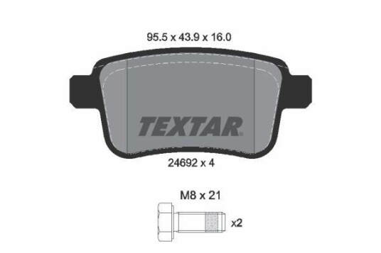 Bremseklosser TEXTAR 2469204 Bremseklosser TEXTAR 2469204