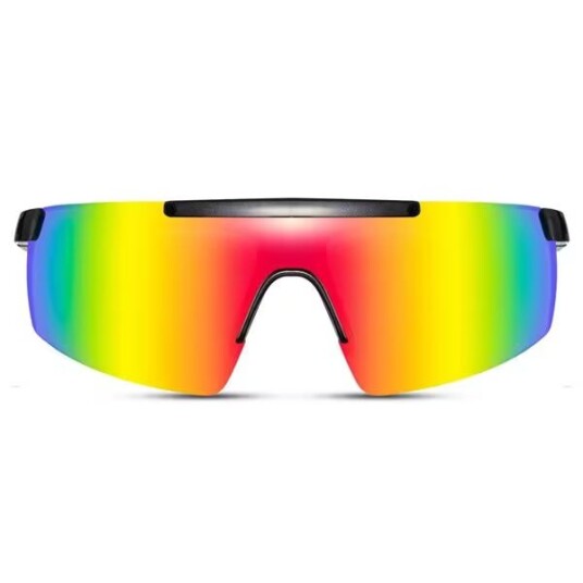 Sportsbriller med speilglass - Sort/Regnbue Sportsbriller med speilglass - Sort/Regnbue
