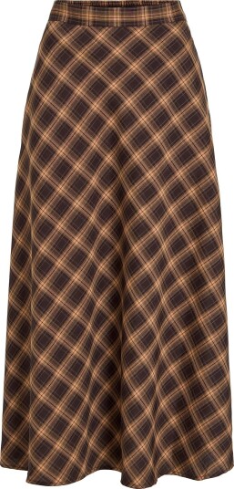 Vila Vilene Check Ankle Skirt/Spi Brown 42
