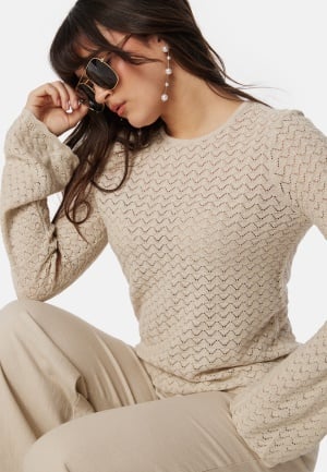 VERO MODA Vmiberia LS O-Neck knit top Oatmeal L