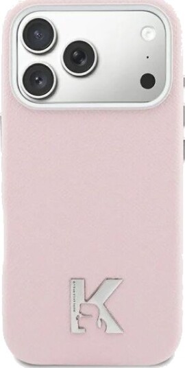 Karl Lagerfeld MagSafe Mobildeksel for iPhone 17 med Karl Head Logo - Rosa