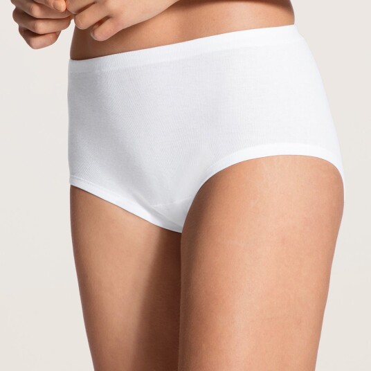 Calida Truser 2P Iconics Midi Brief Hvit bomull 48 Dame
