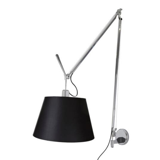 Artemide Tolomeo Mega Vegglampe Sort 36cm m. Lysdemper