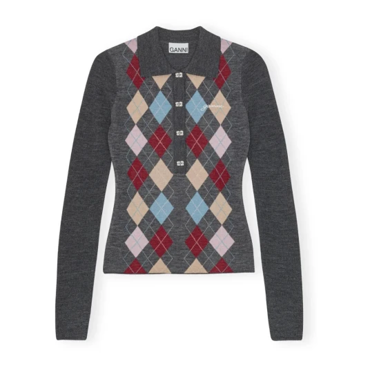 Ganni Dame Topper Flerfarget XL