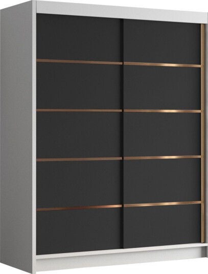 Emet Garderobe 150x200 cm - Svart/Hvit