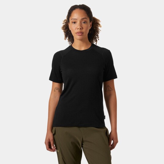 Helly Hansen HH Durawool T skjorte Dame Svart Xs