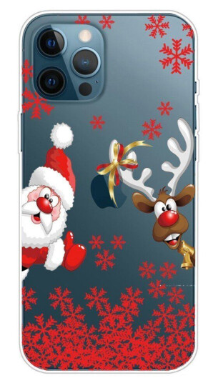INCOVER iPhone 14 Pro TPU Plast Jul Deksel - Julenissen & Reinsdyr