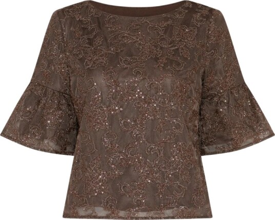 Bruuns Bazaar Pholidobbcarlie Blouse BROWN 38 Bruuns Bazaar Pholidobbcarlie Blouse BROWN 38