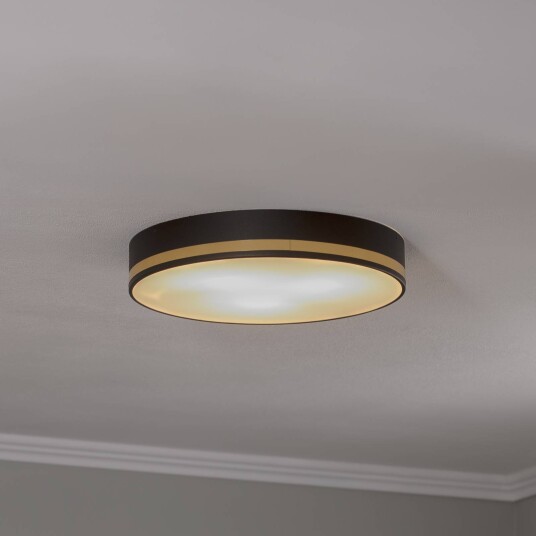 Argon Amore taklampe gullfargede striper svart Ø 45cm
