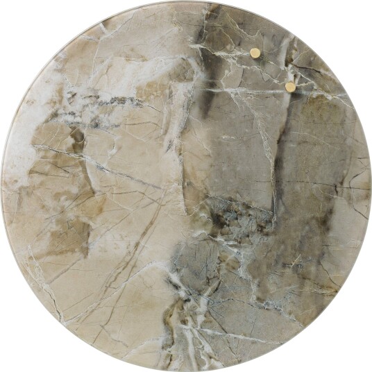 Magnetisk Naga Glastavle Cirkel Ø35 Cm Beige Marmor