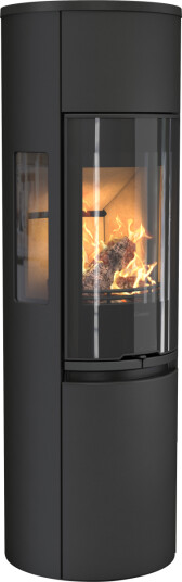 Contura 596G Style svart vedovn med sideglass og glassdør