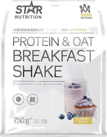 Star Nutrition Protein & Oat Breakfast Shake Blueberry Muffin 750