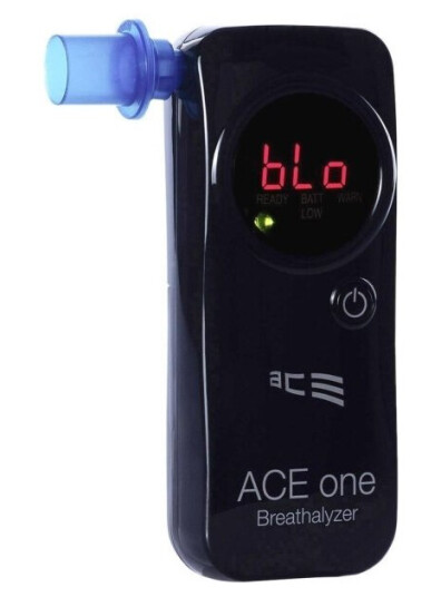 Ace One Alkoholtester Sort 0 Til 4 ‰ Inkl. Display Countdown Funktion  Forskellige Enheder Kan Vises