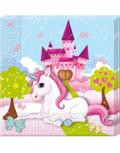 20 stk Servietter 33x33 cm Unicorn Castle 20 stk Servietter 33x33 cm Unicorn Castle