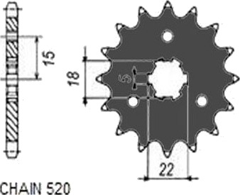 SUNSTAR 332-13 Kjededrev SUNSTAR 332-13 Kjededrev
