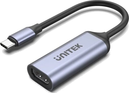 Unitek Adapterkabel Usb C Hann Til Hdmi Hunn 15 Cm Romgrå 8K 60Hz Støtte Dsc 1.2 Support
