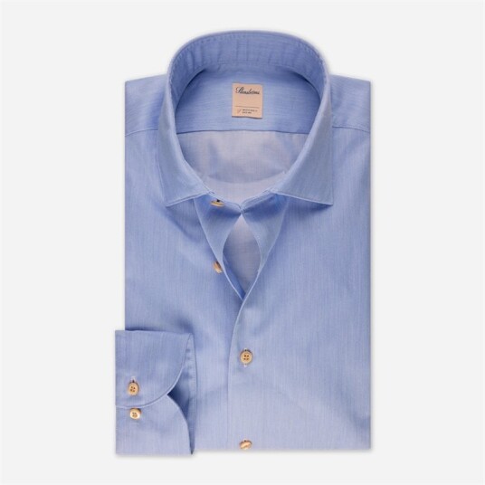 Slimline Twill Shirt Blue