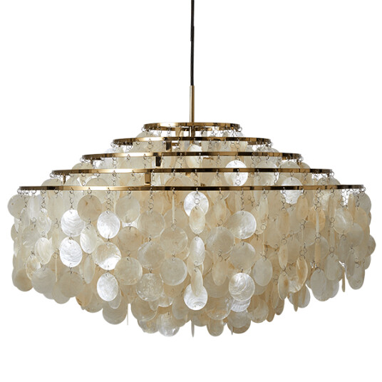 Verner Panton Fun 11DM Taklampe Messing & Perlemor