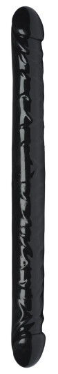 Willie City Realistisk Svart 2-Way Dobbeldildo 43 cm - Svart - Svart