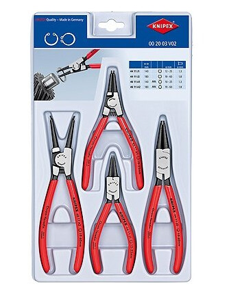 Knipex Rundtenger Sett 4 Dele - Låseringstænger Håndverktøy
