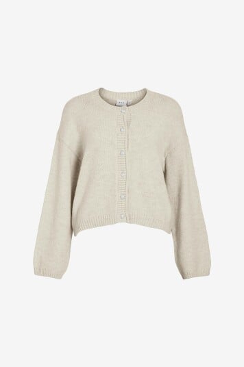 Vila Kardigan viFoli O neck L/S Button Knit Cardigan Brun Vila Kardigan viFoli O neck L/S Button Knit Cardigan Brun