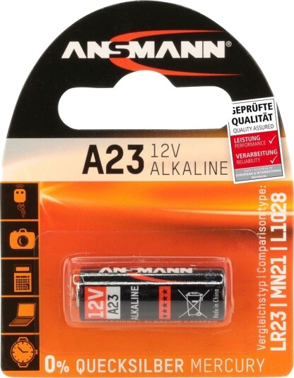 Ansmann 12V A23 Alkalisk batteri - Universale batterier 1 stk Ansmann 12V A23 Alkalisk batteri - Universale batterier 1 stk