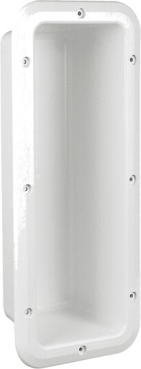 Boks for brannslukker åpen 1 kg hvit 174x424 mm 124x374 mm 105 mm Boks for brannslukker åpen 1 kg hvit 174x424 mm 124x374 mm 105 mm
