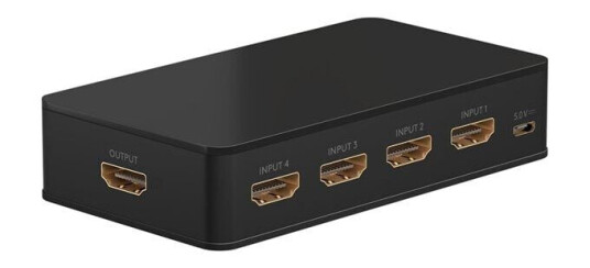 Goobay HDMI Switch 4x1 4K 60Hz for TV og skjermer