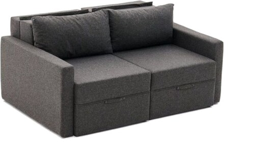 Savra Sovesofa med Divan 2 sits Antrasitt Savra Sovesofa med Divan 2 sits Antrasitt