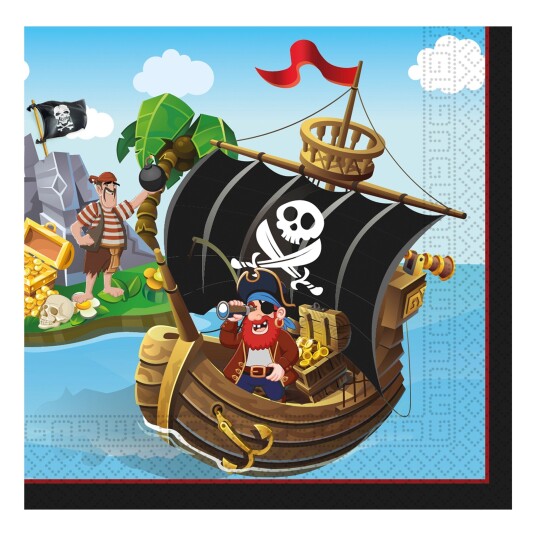 Globos Europe Servietter Pirater - 20-pakning Globos Europe Servietter Pirater - 20-pakning