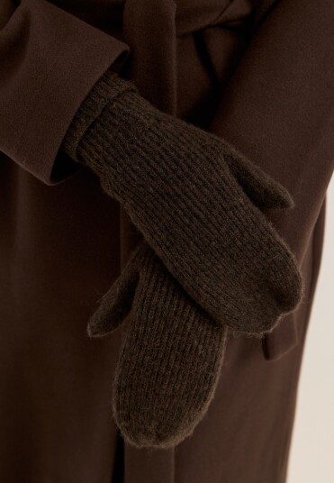 Bubbleroom Wool Blend Knitted Mittens