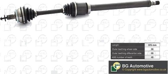 Drivaksel BGA DS9707RA