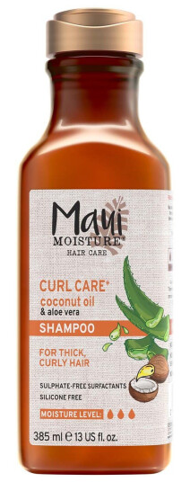 Maui Moisture Coconut Oil Sjampo 385 ml - Nærende for Krøller og Bølger