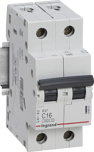 Legrand 6 stk RX³ MCB automatsikring C25 2P 2M 4,5kA