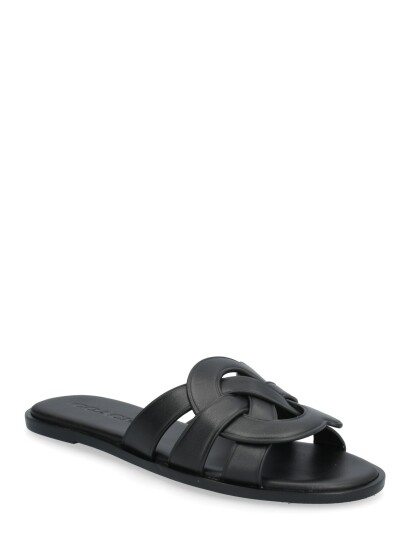 Coach Lena Leather Slide Sandal Black 36