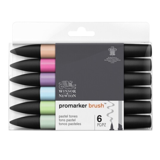 Promarker BrushMarker 6-set Pastel Tones