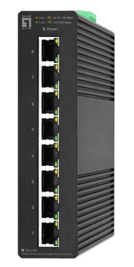 Levelone Igs-2108, Håndtert, L2, Gigabit Ethernet (10/100/1000), Full Tosidig Levelone Igs-2108, Håndtert, L2, Gigabit Ethernet (10/100/1000), Full Tosidig