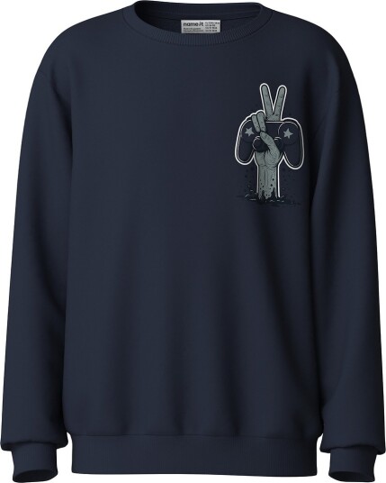 Name It Collegegenser - NkmVildar - Navy Blazer/GG - Name It - 6 år (116) - Collegegenser - Marineblå
