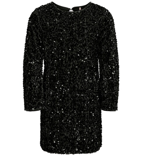 kids ONLY Black Kogconfidence Life Ls Seq Flrd Kjole Jrs 122 128