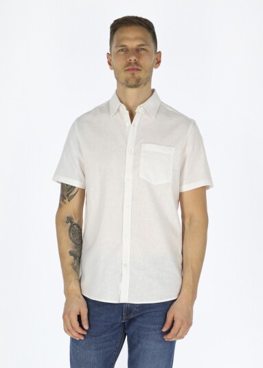 Seaside Sailor Shirt Short Sleeve Off White 4xl Kortarmede Skjorter