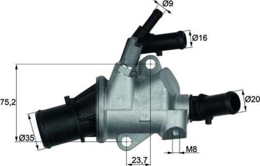 Termostat MAHLE ORIGINAL TI 148 88