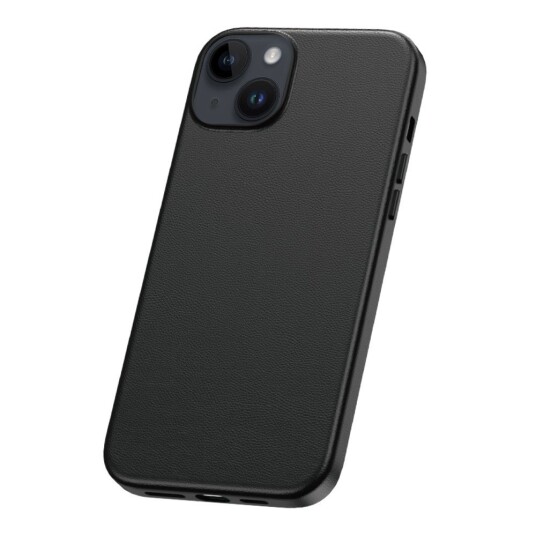 Baseus iPhone 15 Deksel Fauxther Series Svart