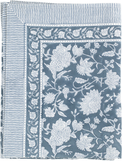 Indian Rose duk true navy 150x350cm
