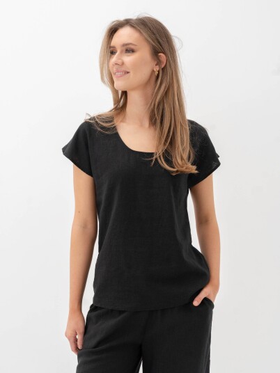 B.YOUNG Falakka Oneck Blouse Sort 36