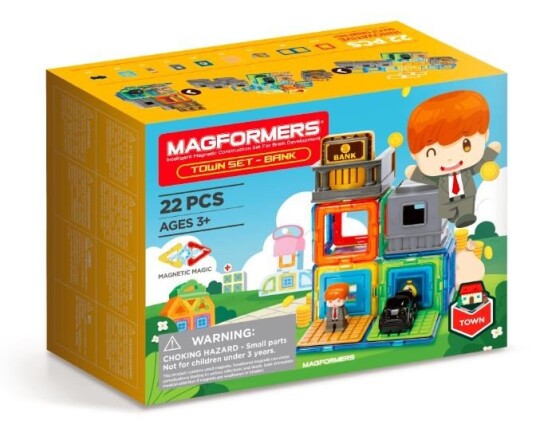Magformers Town Bank Magnetiske Byggeklosser 3+ år 22 Dele
