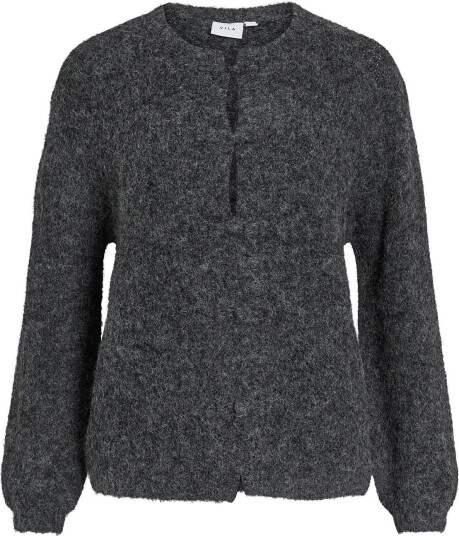 Vila Vibows O Neck L/S Knit Cardigan Grey XL