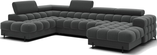 Feraria 6 seters Bubblig sovesofa med divan og sjeselong oppbevaring Venstre Sola 06
